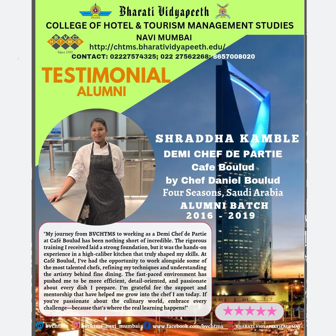 Alumni Testimonial Alumni Testimonial